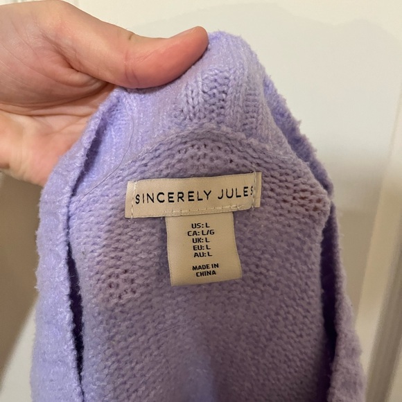 Sincerely Jules Lilac Cable Knit Sweater - Picture 5 of 5